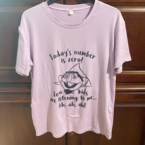 Purple handmade Oscar the Grouch teacher tshirt